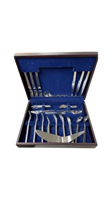 Lot 145 - A 68-piece stainless steel flatware set by...