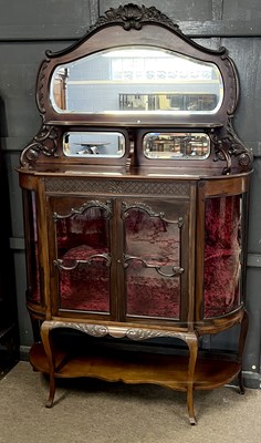 Lot 551 - Edwardian  mahogany mirror back display...