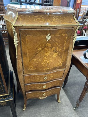 Lot 557 - A 19th Century French marble top and...