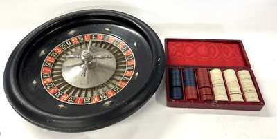 Lot 682 - A French roulette wheel bearing makers name...