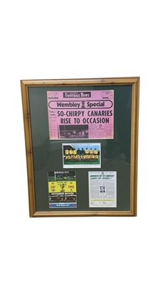 Lot 260 - A large presentation frame for Norwich City v...