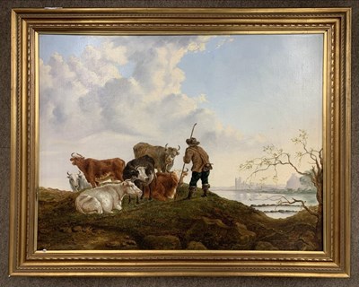 Lot 83 - After Aelbert Cuyp (Dutch,1620-1691), shepherd...