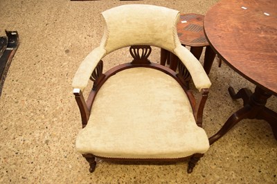 Lot 373 - LATE 19TH CENTURY BOW BACK ARMCHAIR...