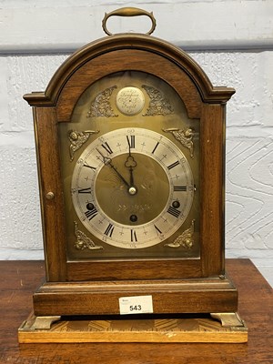 Lot 543 - 20th Century Elliott mantel clock with brass...