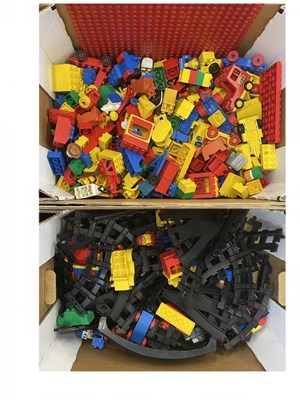 Lot 229 - A Duplo train set with a large quantity of...