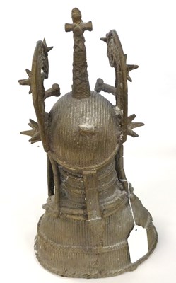 Lot 283 - A tribal African figure in Benin style, 50cm high