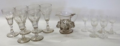 Lot 305 - A quantity of glass ware including six wine...