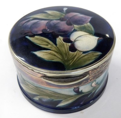 Lot 310 - A Moorcroft box and cover with Sheffield...