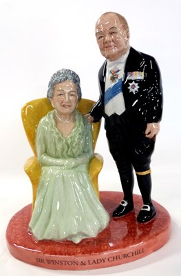 Lot 338 - A ceramic model a Sir Winston and Lady...