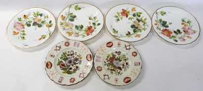 Lot 345 - A pair of small cream ware plates both with...