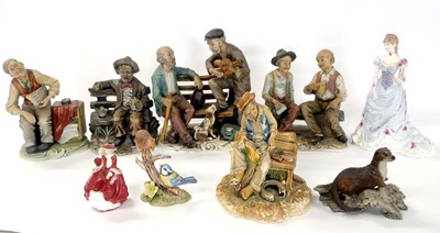 Lot 347 - Group of ceramic figurines mainly modelled as...