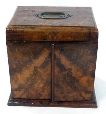 Lot 364 - Walnut jewellery cabinet or specimen cabinet...