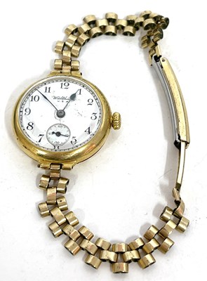 Lot 324A - A Waltham ladies 18ct gold wristwatch,...