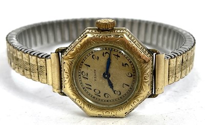 Lot 325A - A gold plated ladies Elgin watch, the watch...