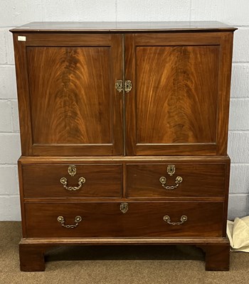 Lot 613 - A 19th century Mahogany gentlemans wardrobe,...