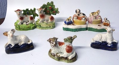 Lot 382 - A group of mid 19th Century Staffordshire...