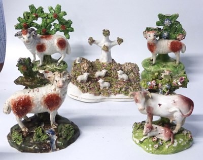 Lot 384 - A group of mid 19th Century Staffordshire...