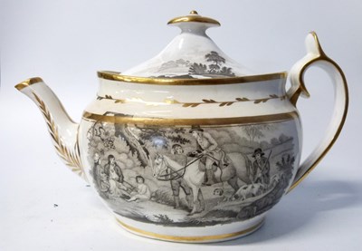 Lot 431 - Early 19th Century boat shaped teapot, number...