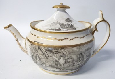 Lot 431 - Early 19th Century boat shaped teapot, number...