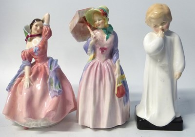 Lot 440 - Royal Doulton figure of May Time together with...