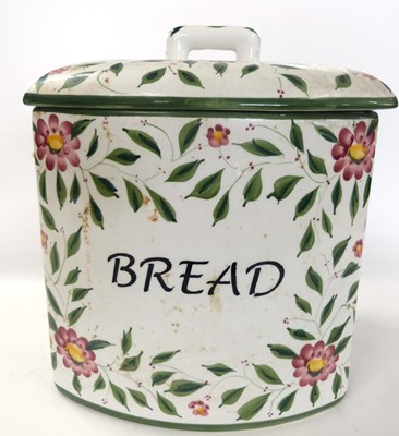 Lot 336A - A large ceramic bread bin and cover with...