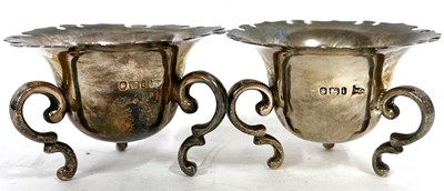 Lot 40 - A pair of Edward VII open silver salts of...