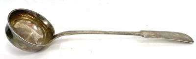 Lot 43 - A Latvian silver ladle, makers mark OW, 1896,...