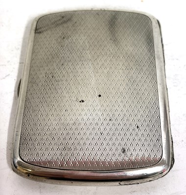 Lot 69 - George VI silver cigarette case of rectangular...