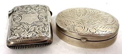 Lot 76 - Mixed Lot: Late Victorian silver vesta,...