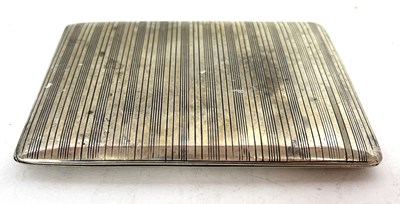 Lot 79 - A white metal cigarette case of rectangular...