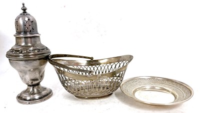 Lot 138 - Mixed Lot: A small Dutch silver basket of...