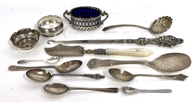 Lot 146 - Mixed Lot:  A silver preserve spoon, a shell...