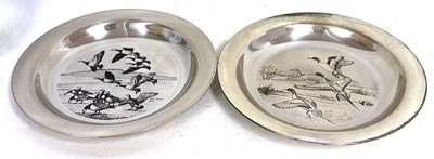 Lot 207 - Peter Scott silver "Barnacle Geese Plate",...