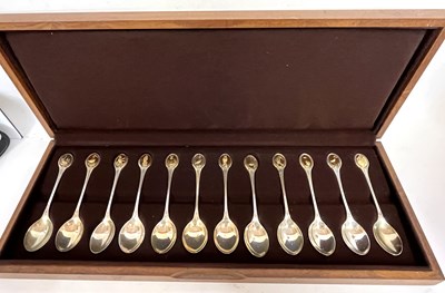 Lot 221 - Cased set of twelve RSPB spoon collection...