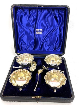 Lot 234 - Late Victorian cased set of four open salts...