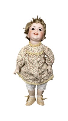 Lot 333 - A French SFBJ bisque head doll. Marked to back...