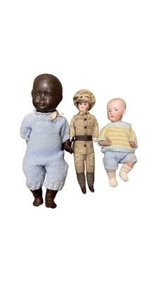 Lot 317 - A trio of vintage dolls, to include:  - German...