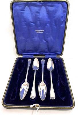 Lot 250 - A cased part set of four hallmarked silver...