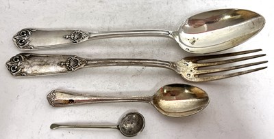 Lot 253 - Mixed Lot:  French silver fork and spoon, EPNS...