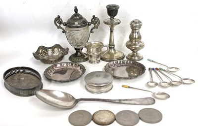 Lot 258 - Mixed Lot:  An Austrian silver pepper, single...