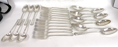 Lot 262 - An Art Deco part case silver cutlery/flatware...