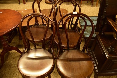 Lot 390 - SET OF FOUR BENTWOOD CAFE CHAIRS