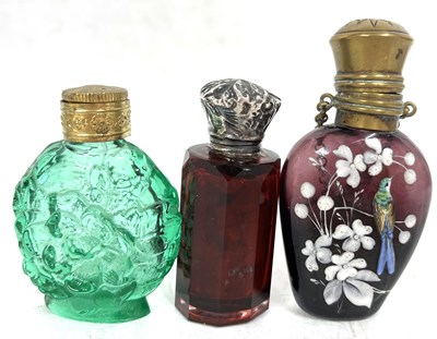 Lot 268 - Mixed Lot:  A Victorian mauve glass scent...