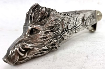 Lot 269 - An antique Austrian silver plated Wild Boar...