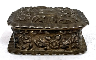 Lot 271 - A small late Victorian silver pill box of...