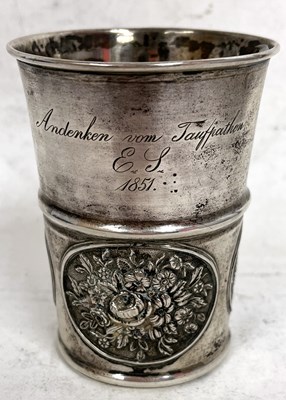 Lot 273 - An Austrian silver goblet of tapering...