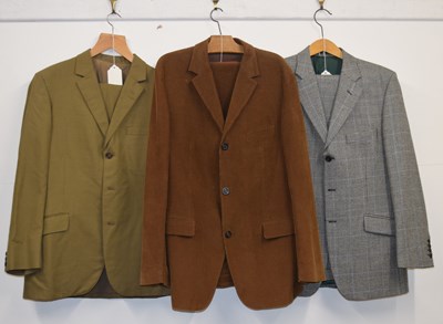 Lot 129 - Three gentleman's suits to include a brown...