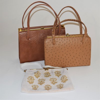 Lot 81 - Three lady's handbags to include a pale tan...