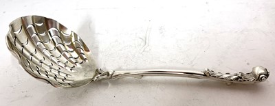 Lot 287 - Victorian silver sifter ladle with pierced...