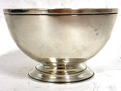 Lot 289 - Hallmarked silver pedestal bowl, the plain...